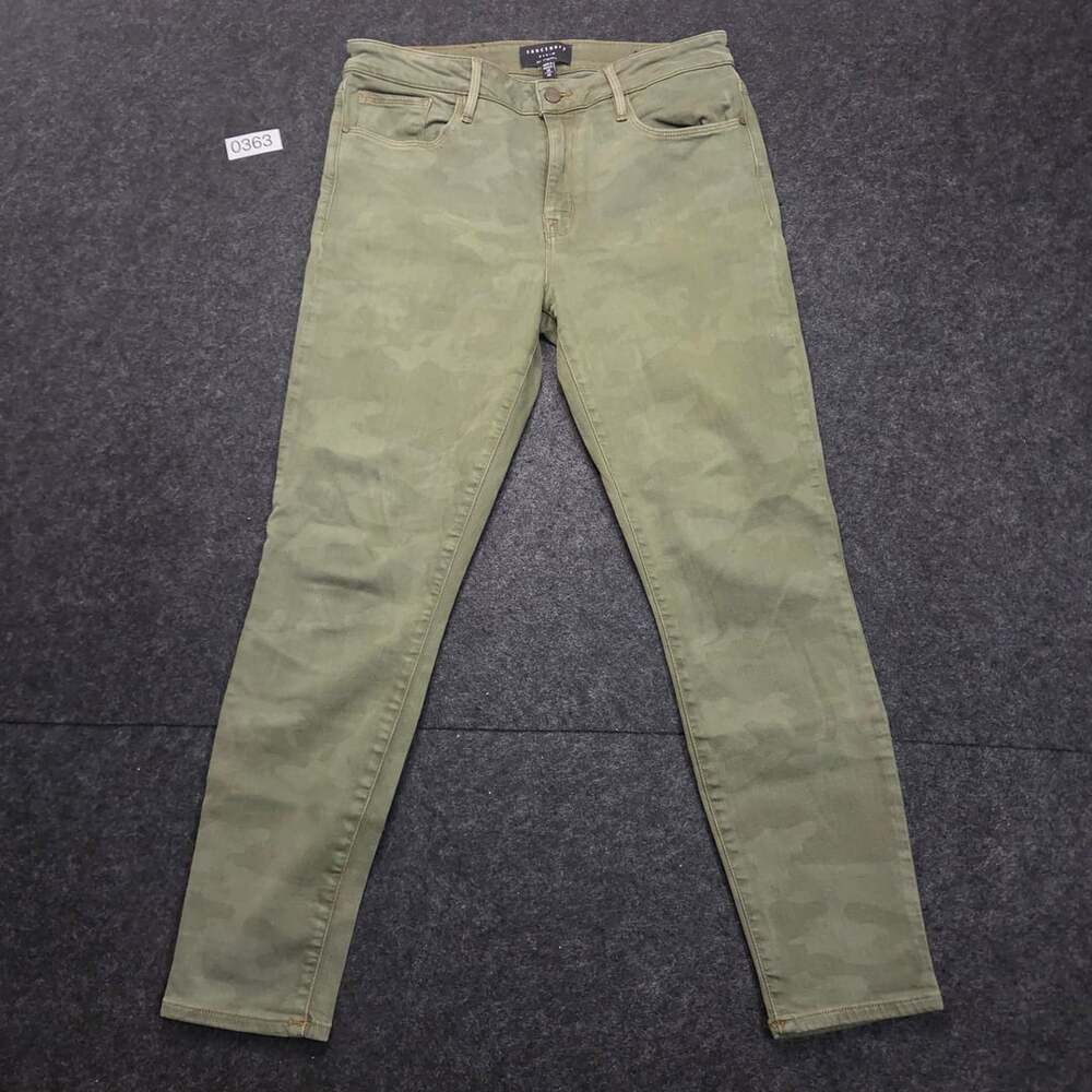 Sanctuary Denim Green Camo Skinny Jeans Size 10